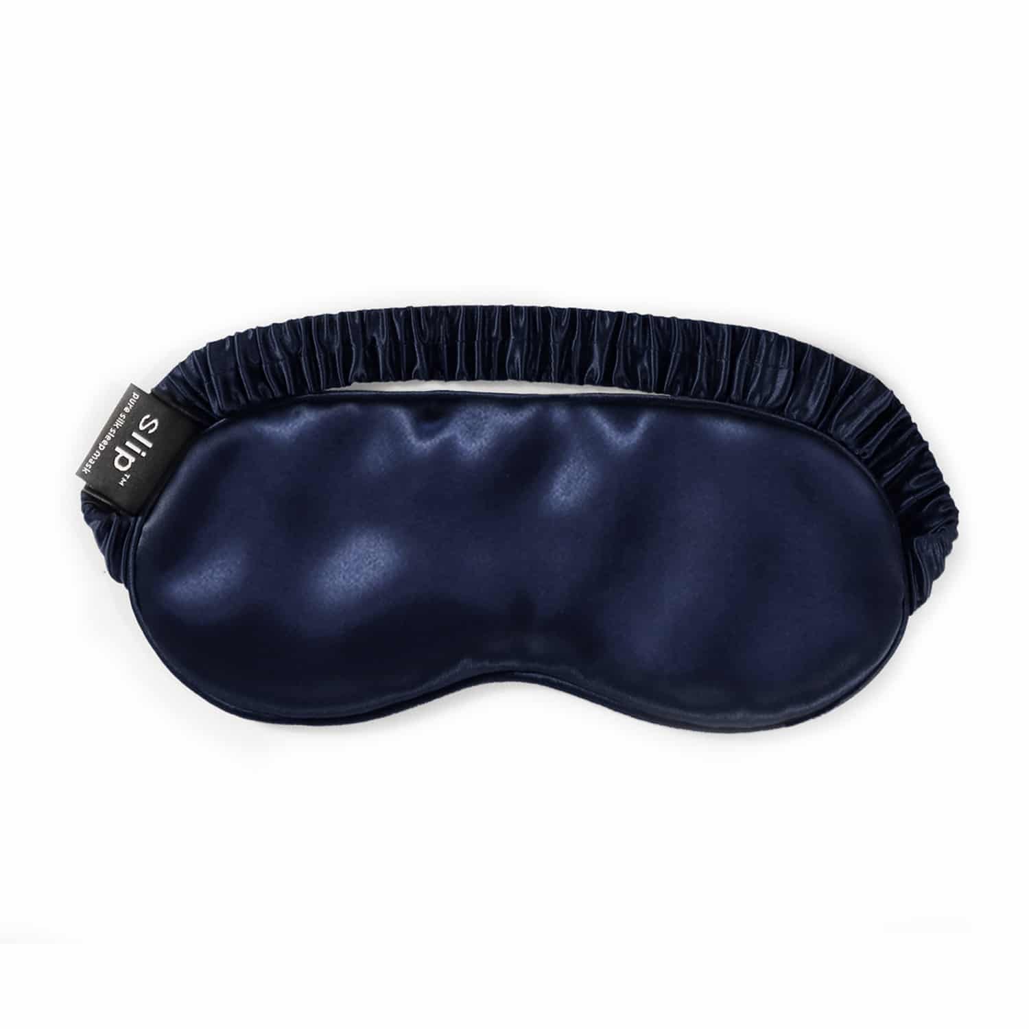 Schlafmaske aus Seide, Navy