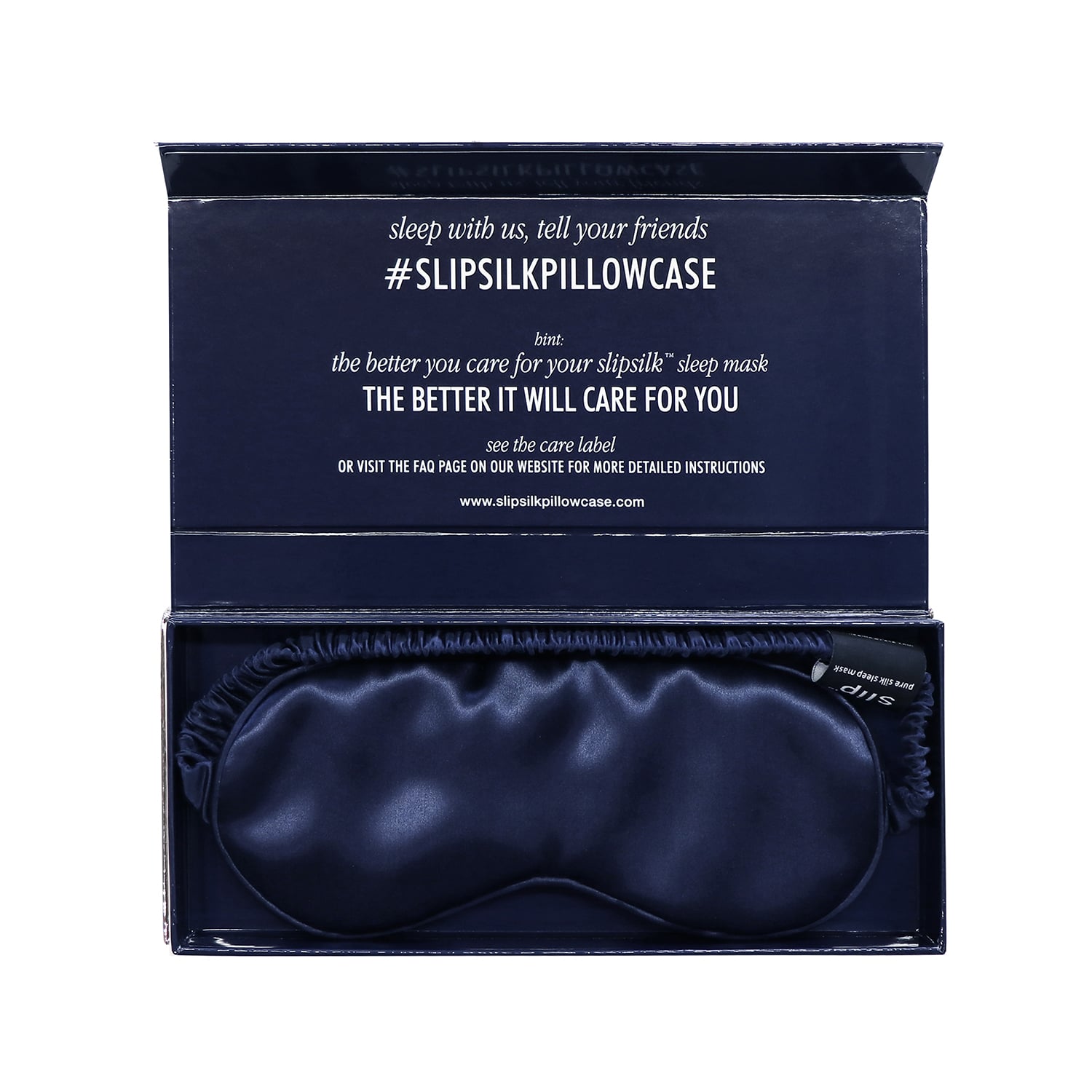 Schlafmaske aus Seide, Navy