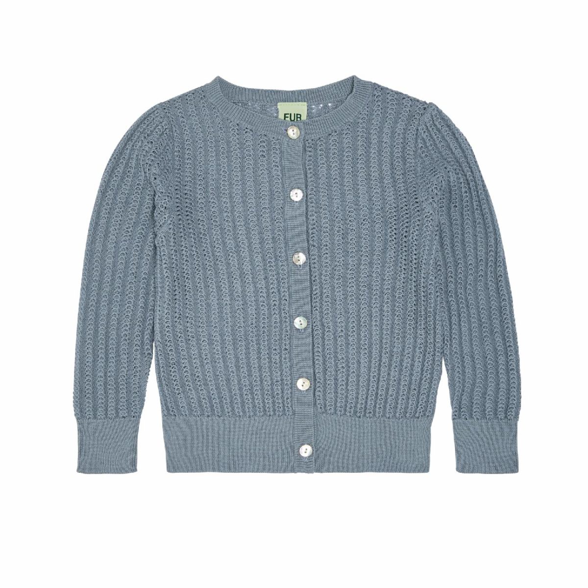 Pointelle Cardigan, blue