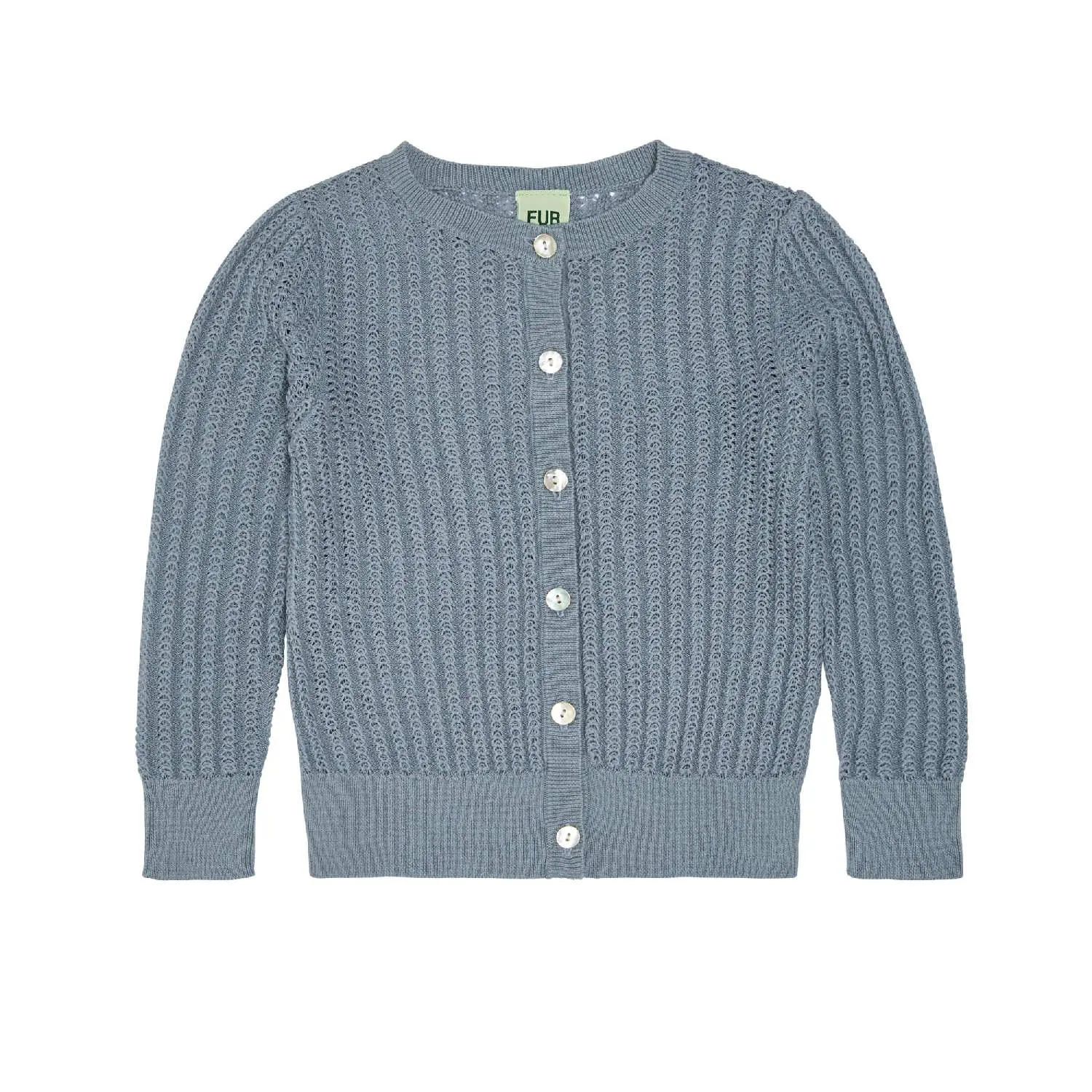 fub_1920ss_blue Pointelle Cardigan, blue