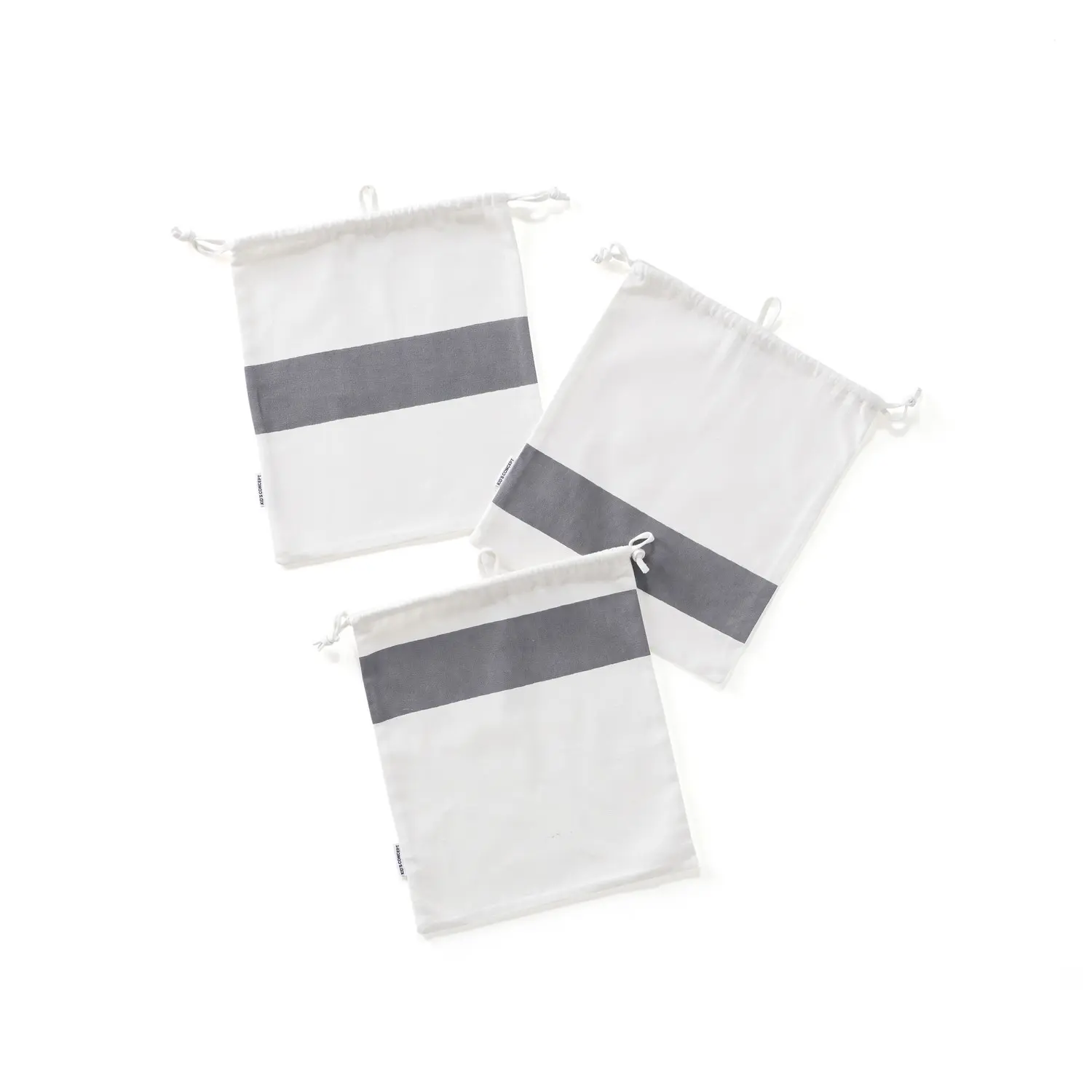 kids_concept-1000386a Stoffbeutel 3er-Set grau