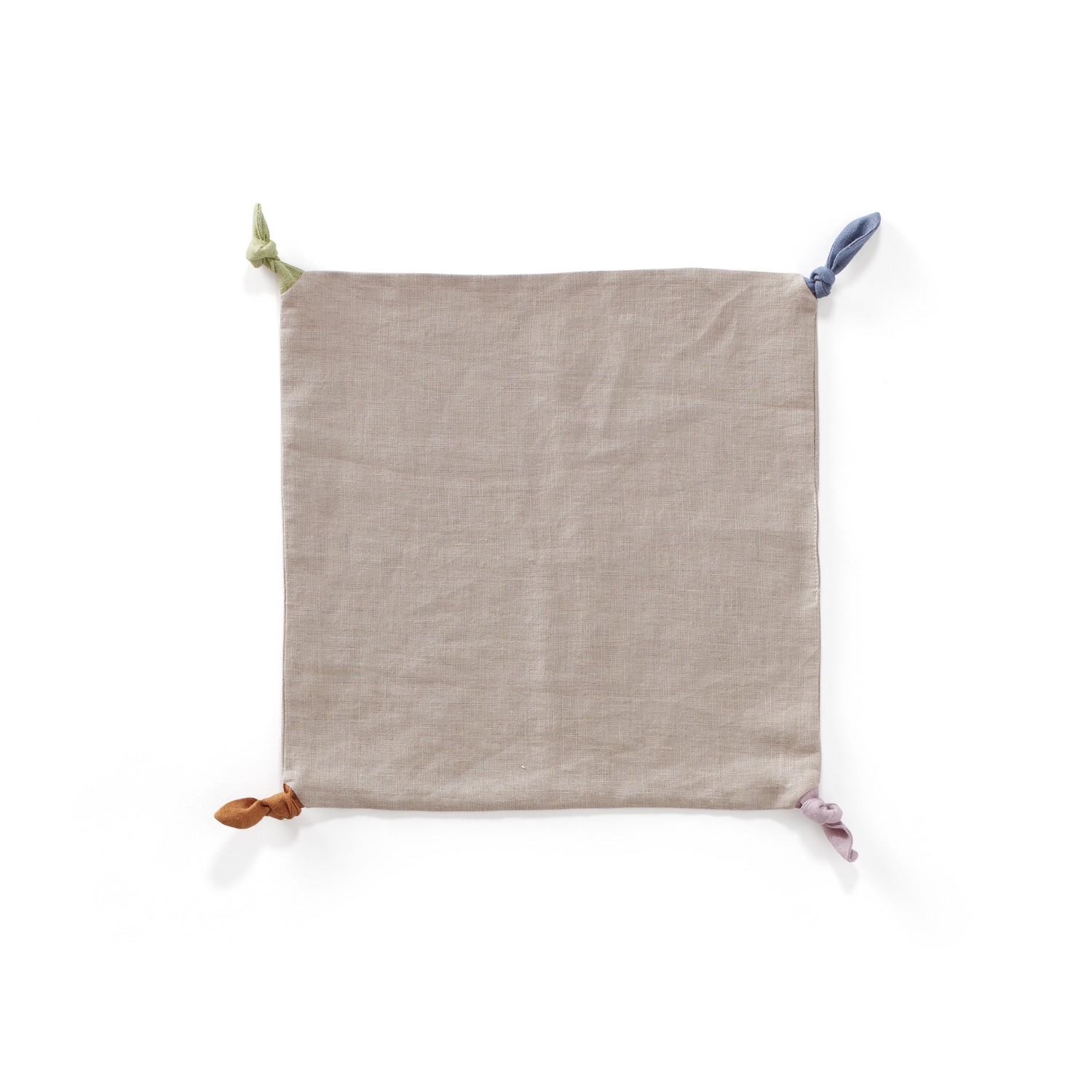Kuscheltuch mit Knoten 35x35 cm natur