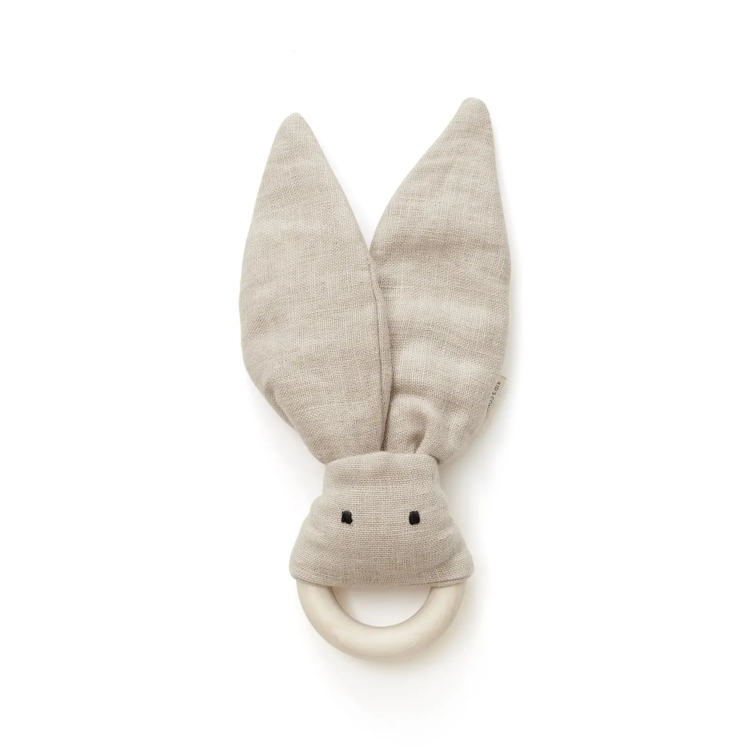 kids_concept-1000461 Beissring Hase Leinen Holz beige
