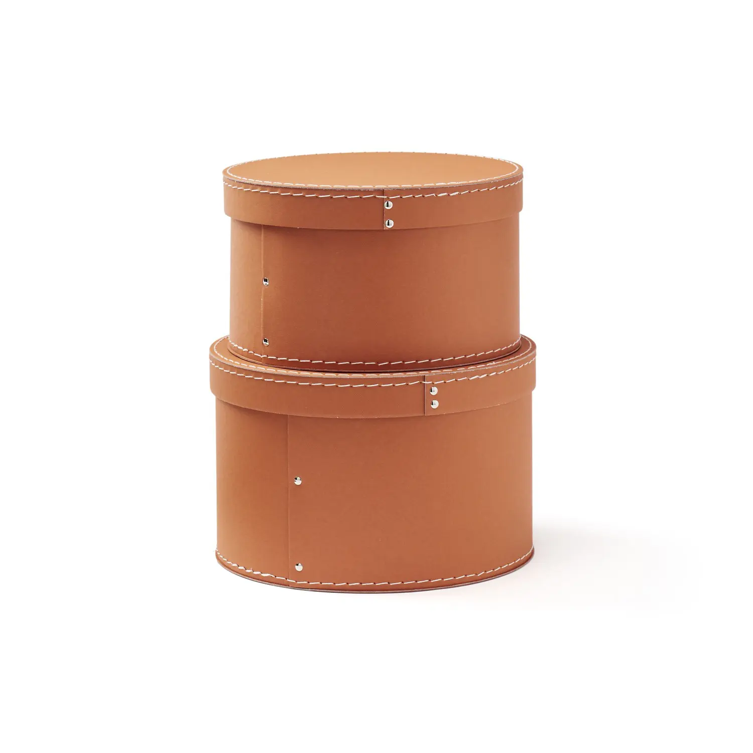 kids_concept-1000486 Pappboxen rund 2er-Set Ø23/25 cm braun
