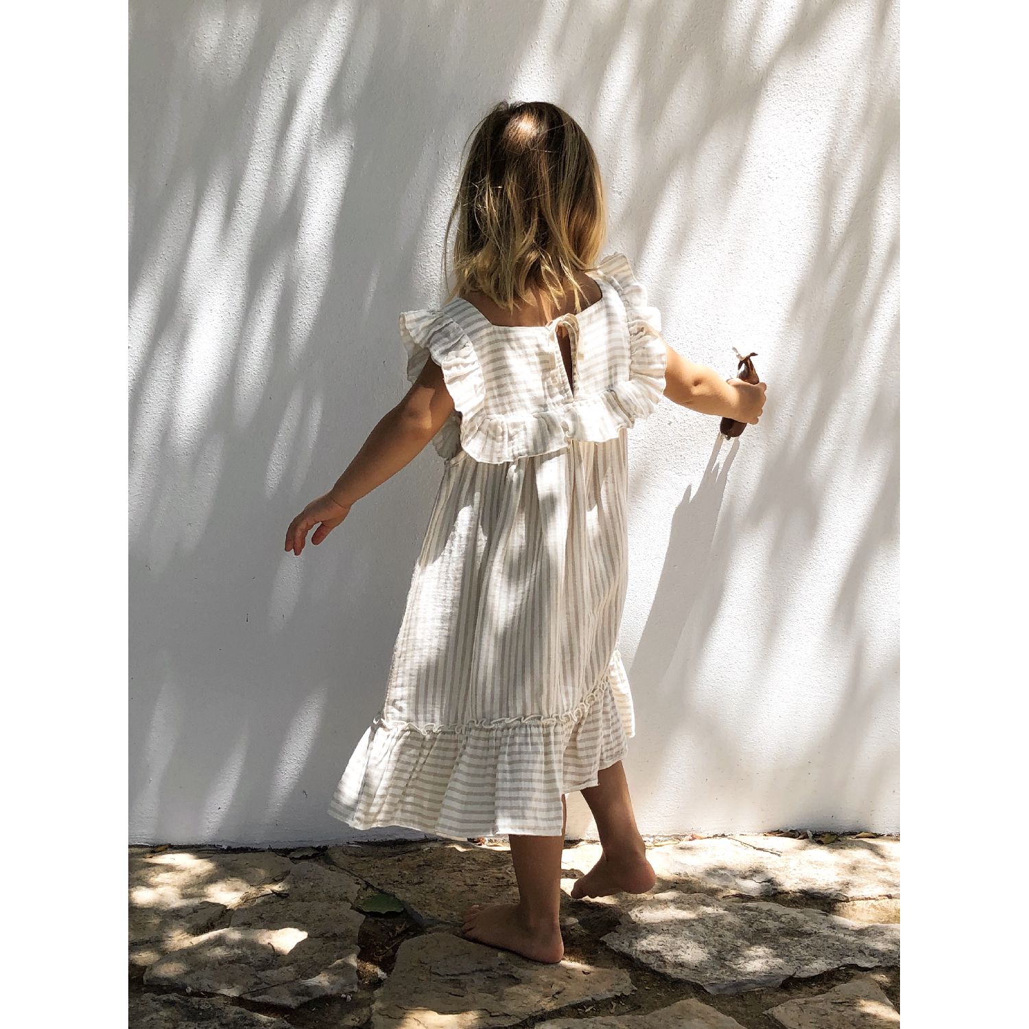 Lina Dress, Sandy Stripes
