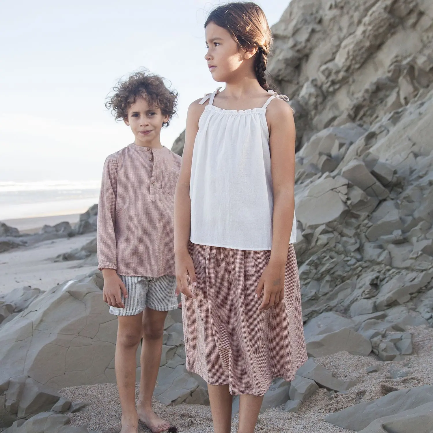 maxi_rock_solana_terracota_gingham4 Maxi Rock Solana, Terracota-Gingham