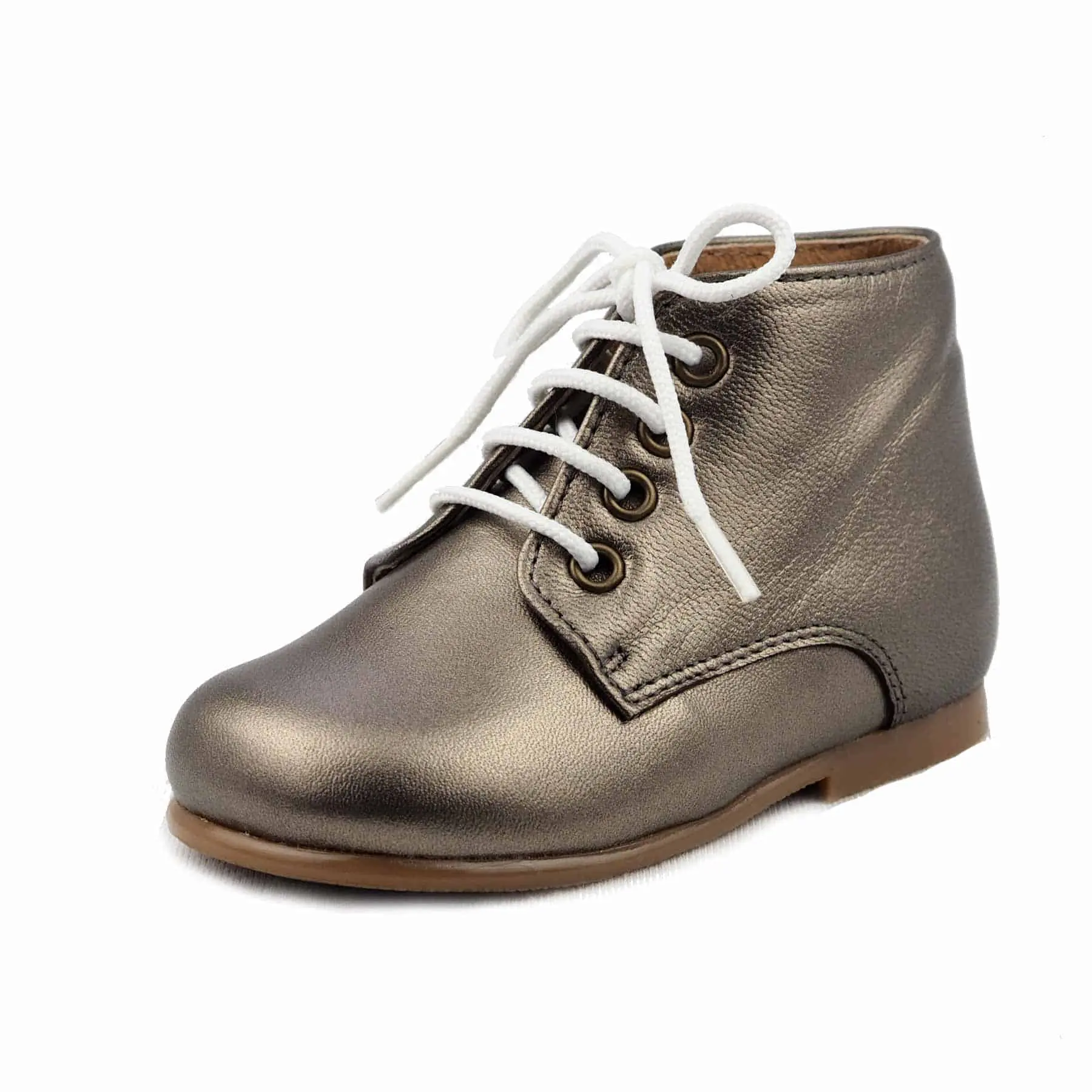 Kinderstiefel Lauflernschuhe Leder, Metallic