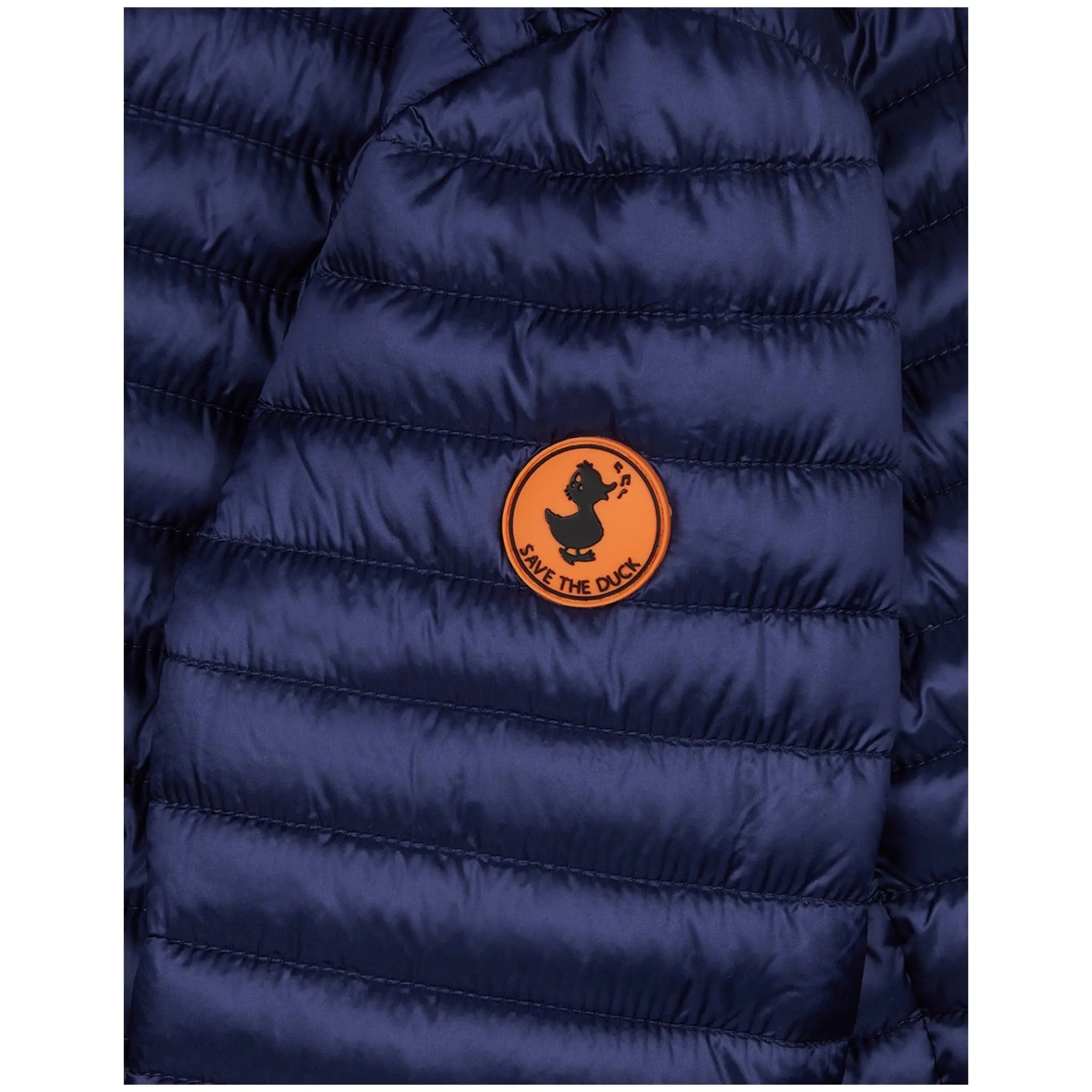 savetheduck_navymetallic_detail Übergangsjacke, Vegan Down - Navy Metallic