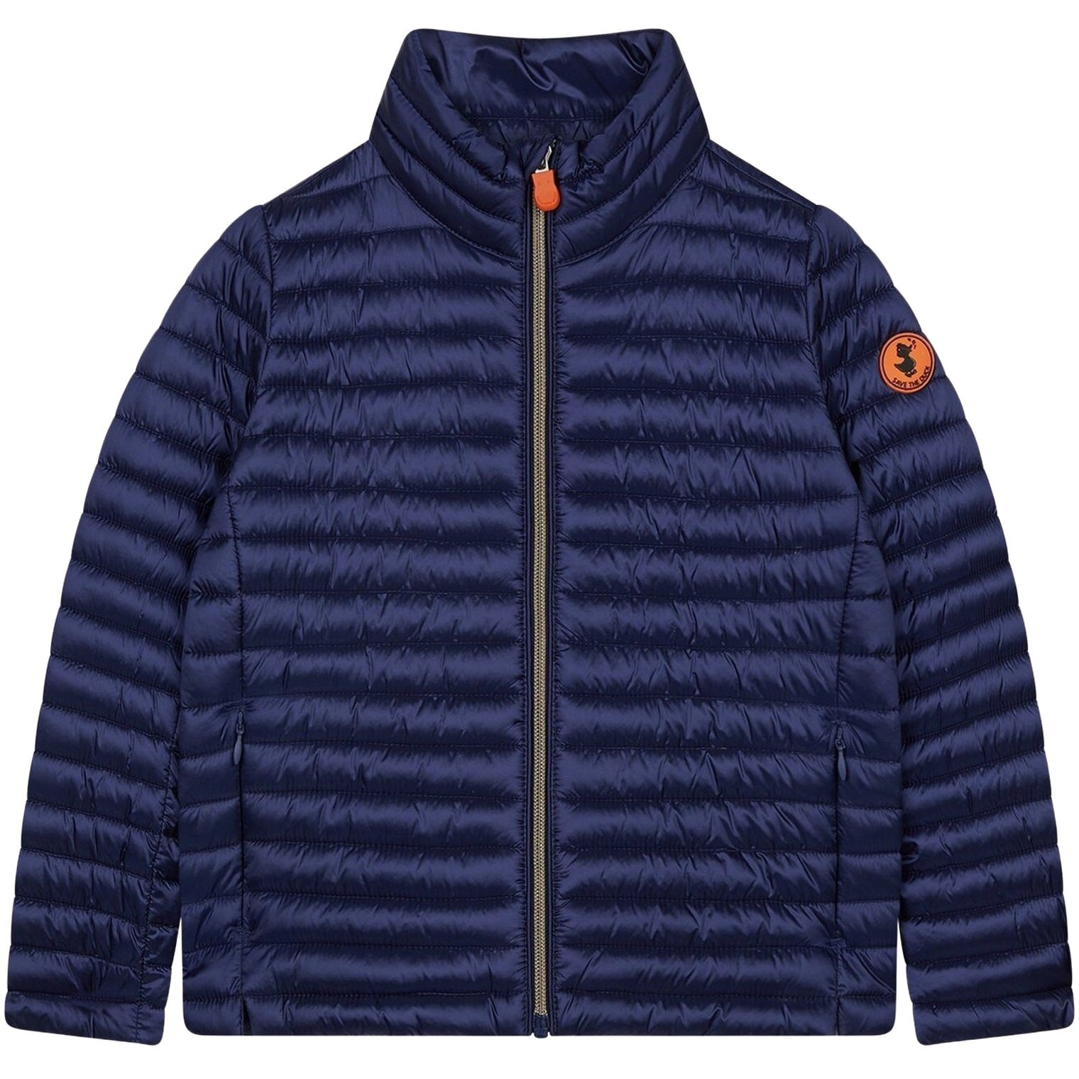 savetheduck_navymetallic_vorne_01 Übergangsjacke, Vegan Down - Navy Metallic