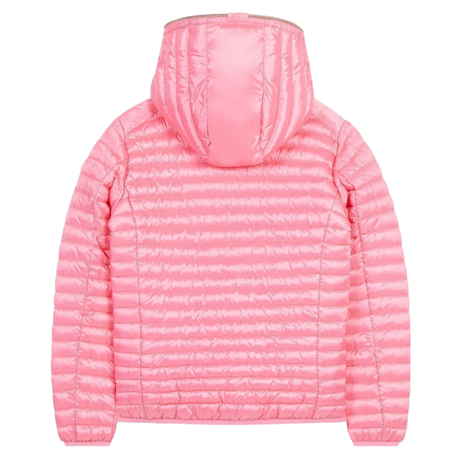 savetheduck_pink_kapuze_hinten_02 Übergangsjacke mit Kapuze, Vegan Down - Pink