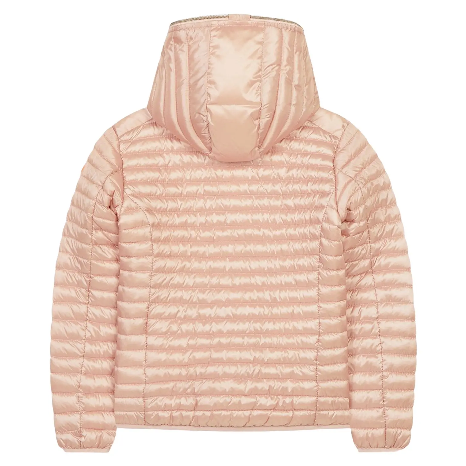 savetheduck_rose_kapuze_hinten_02 Übergangsjacke mit Kapuze, Vegan Down - Rosé