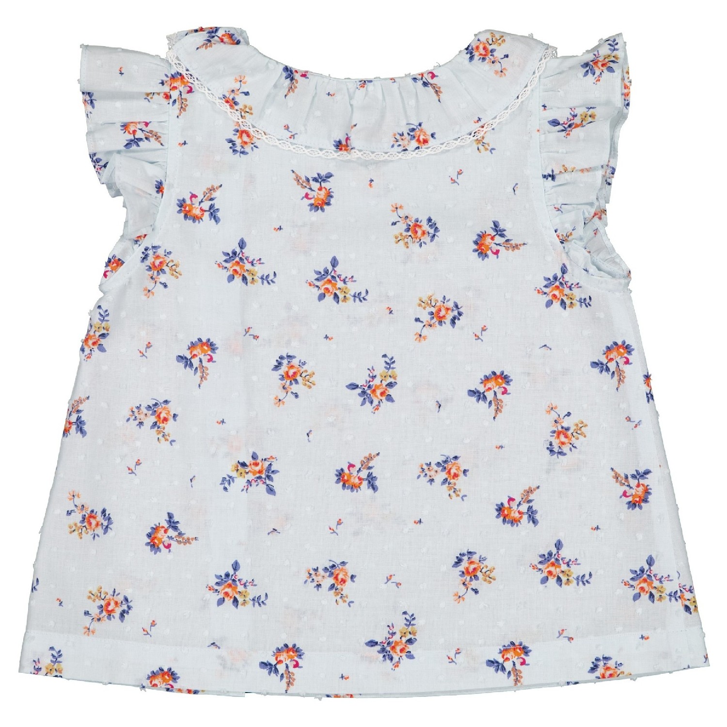 Suzette Blouse, Blue Flowers