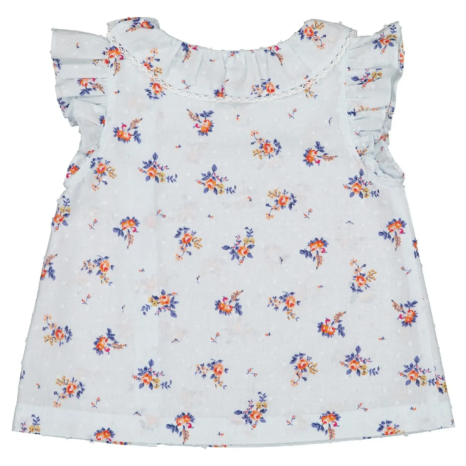 suzetteblouseblueflowers Suzette Blouse, Blue Flowers