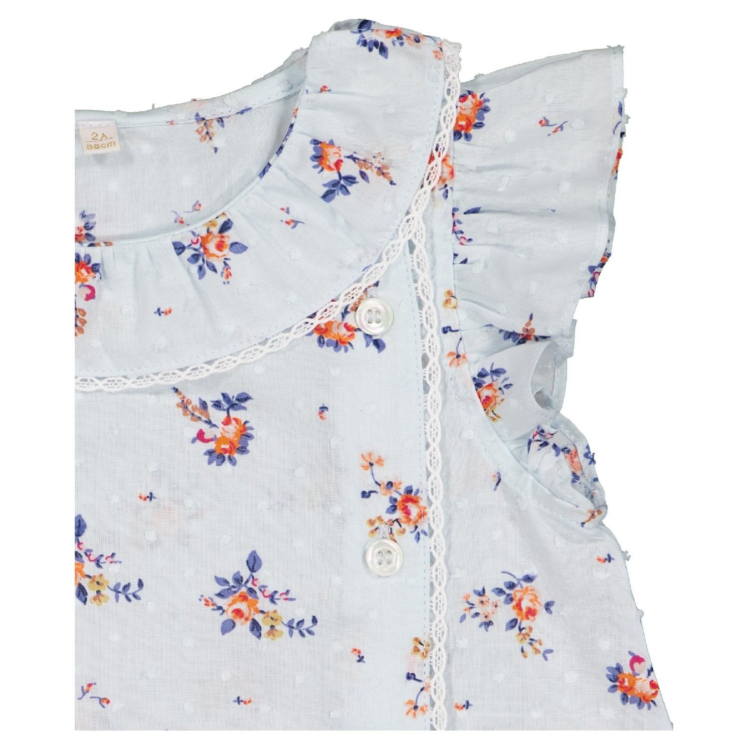 Suzette Blouse Blue Flowers