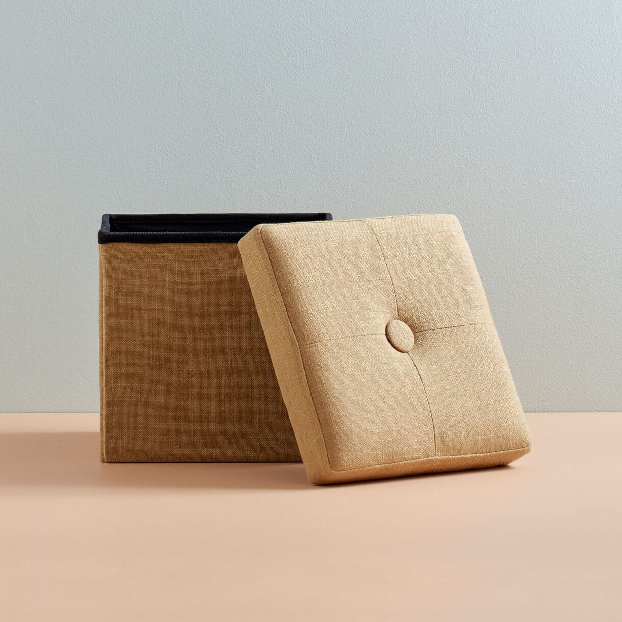1000536-Storage-box-Textile-yellow_2 Sitzkiste gelb-beige
