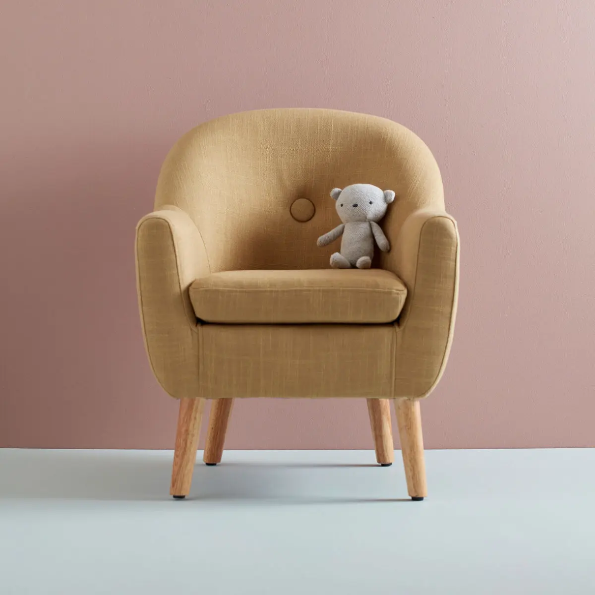 Sessel gelb-beige
