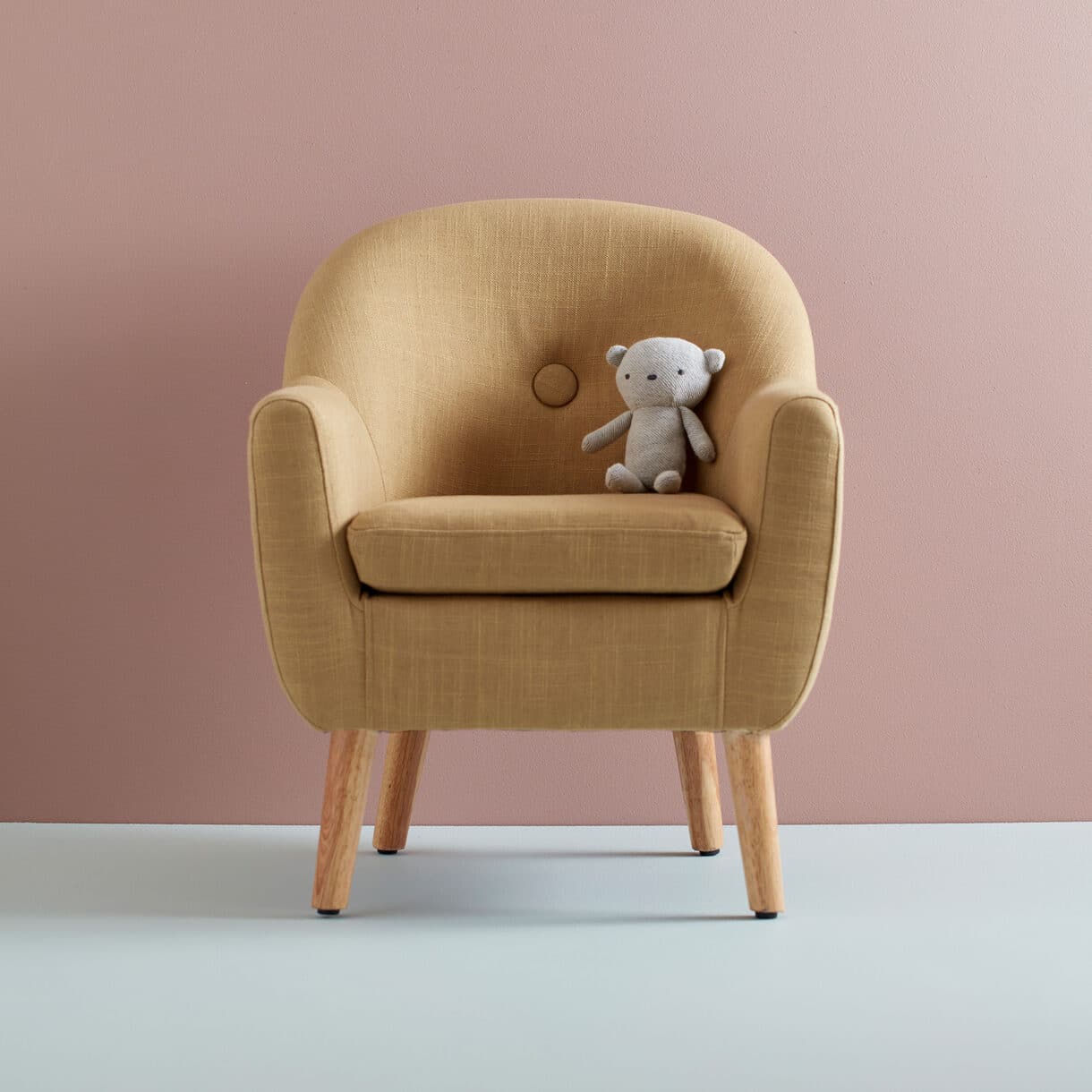 Sessel gelb-beige