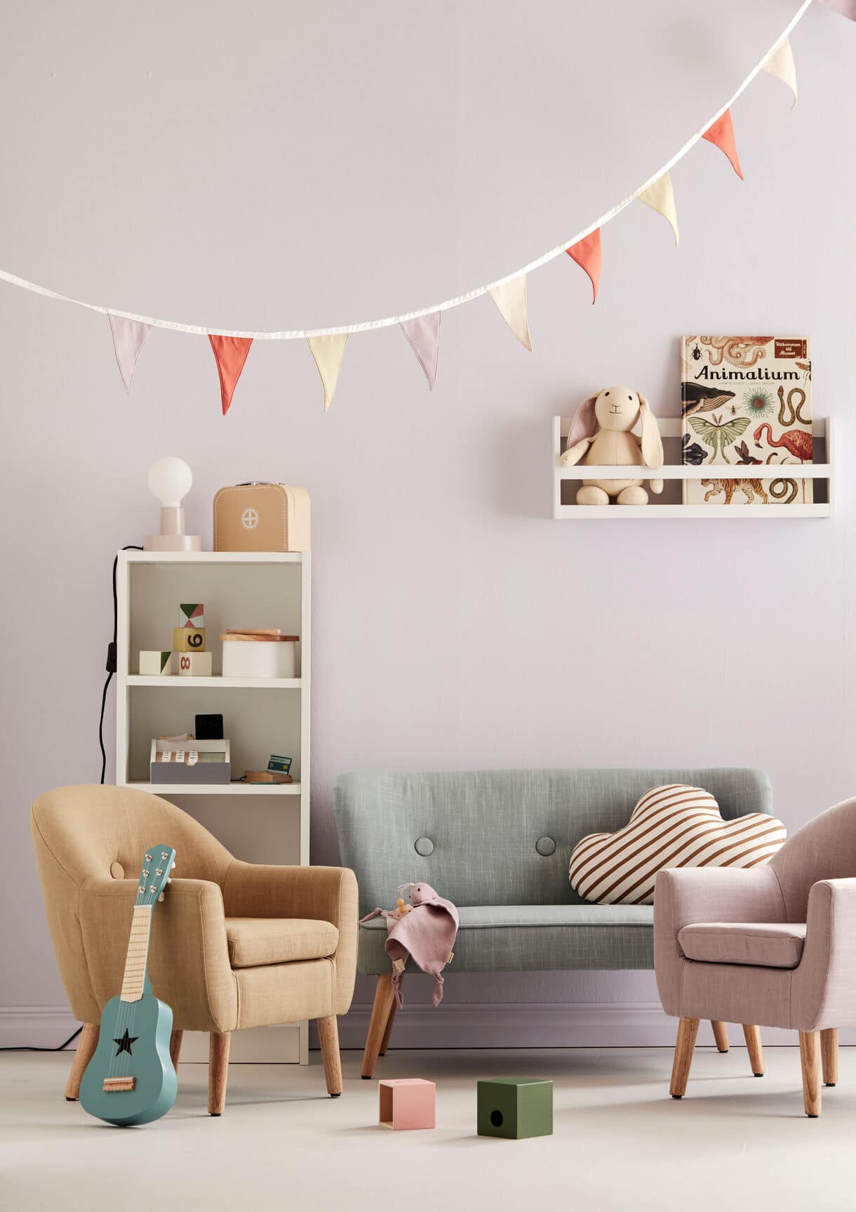 Sessel gelb-beige