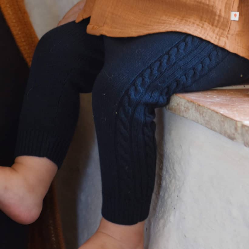 Strickhose, Marineblau, Bio Baumwolle