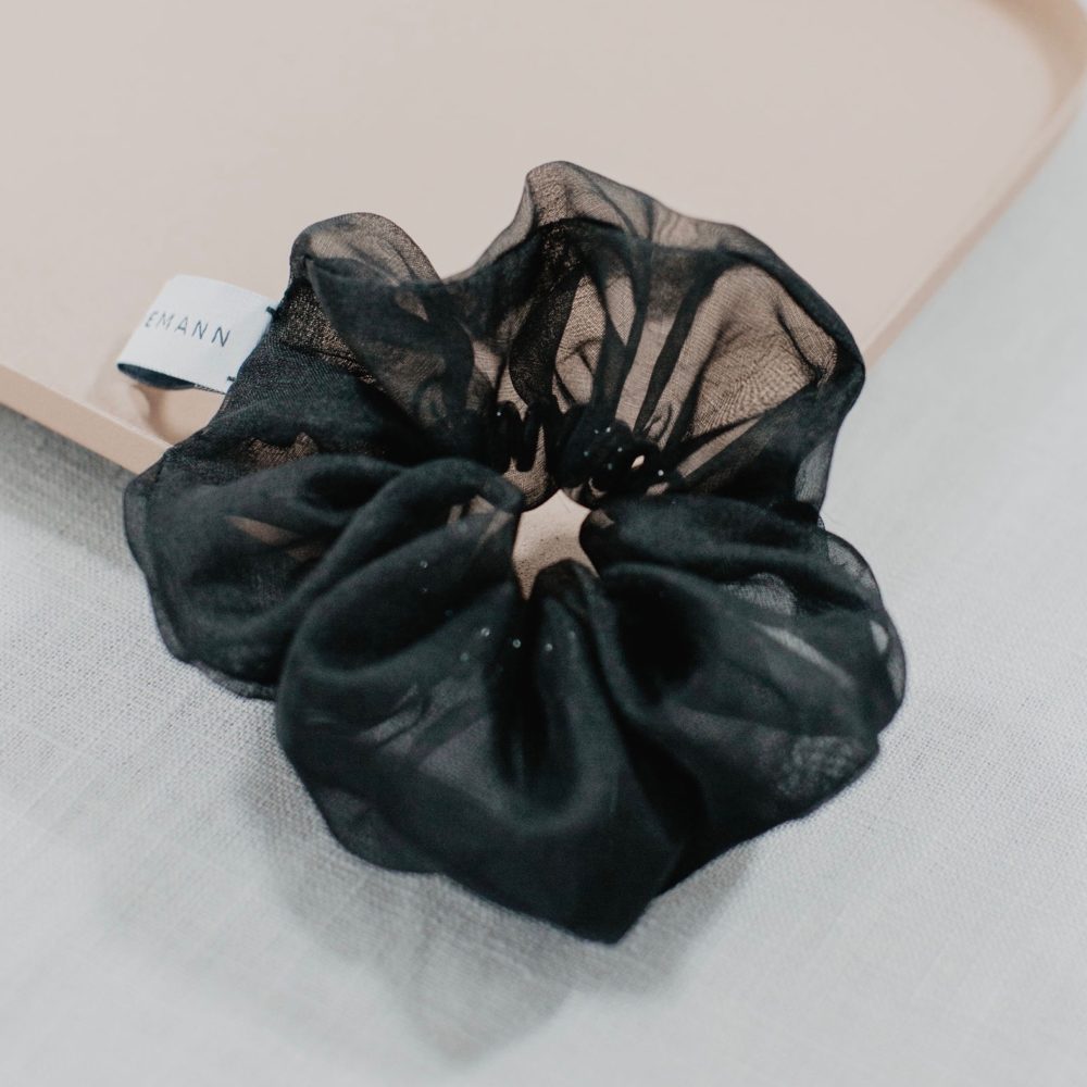Scrunchie Organza Schwarz_2