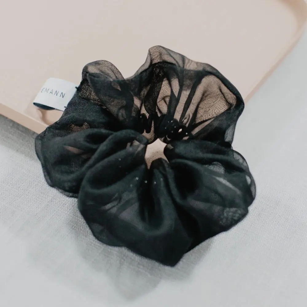 Scrunchie Organza Schwarz_2