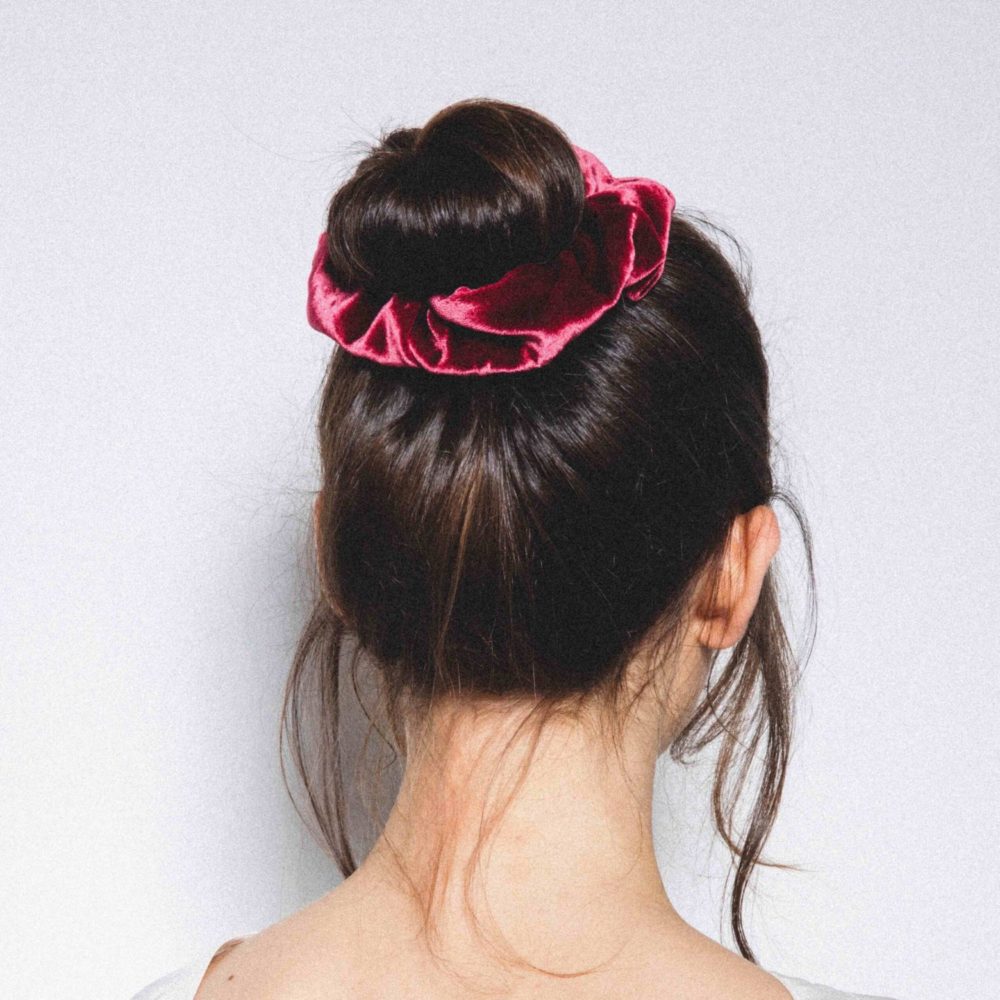 Scrunchie Samt Bordeauxrot