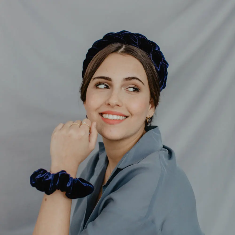 Scrunchie Samt Dunkelblau_2