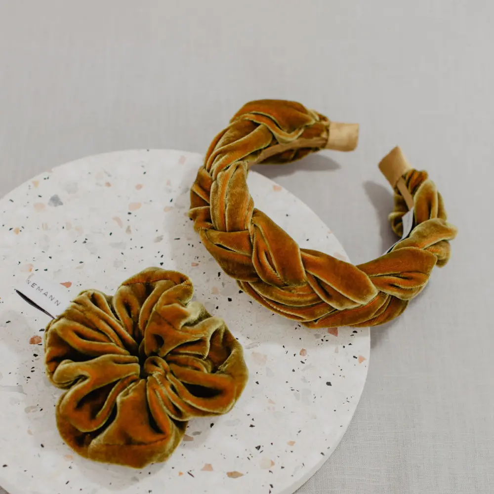 Scrunchie Samt Gold