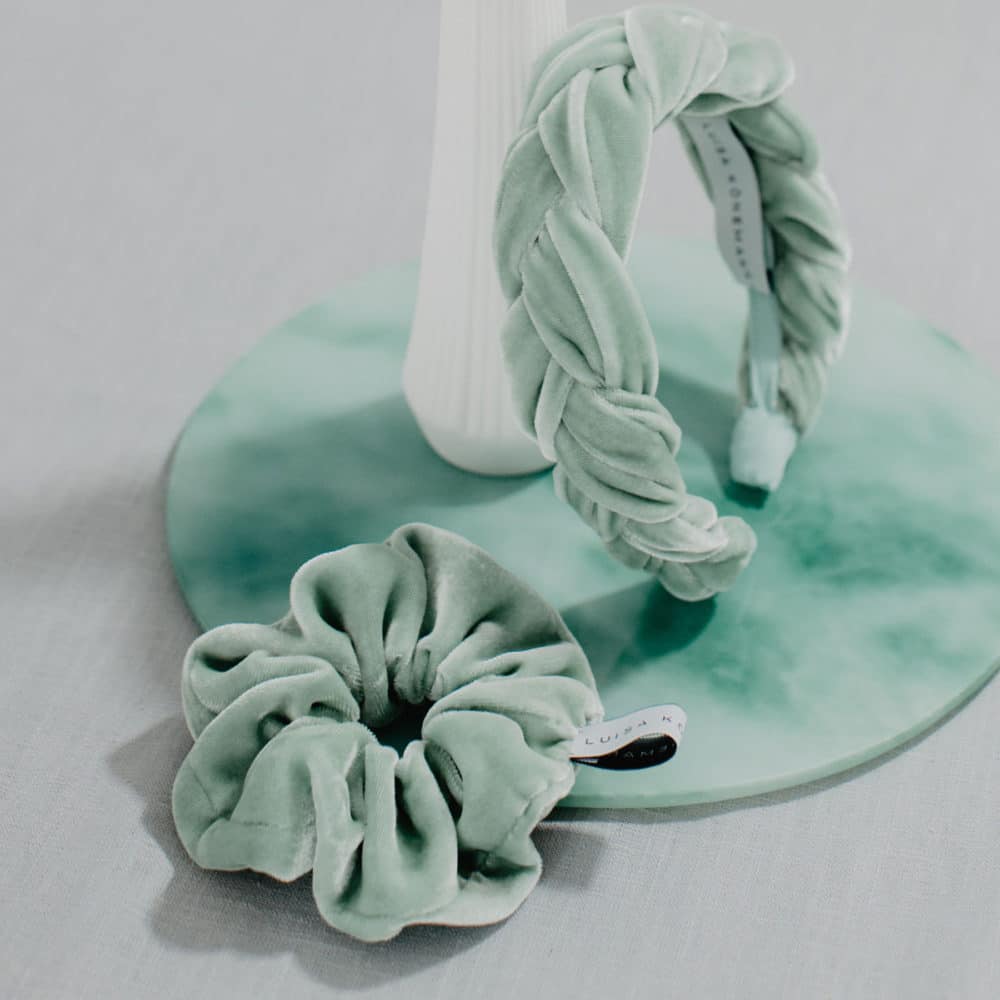 Scrunchie Samt Lindgrün
