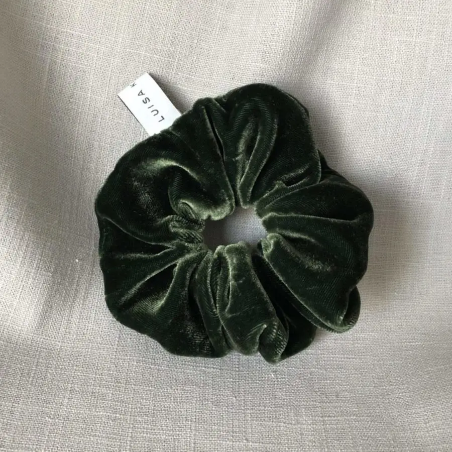 Scrunchie Samt Olivgrün