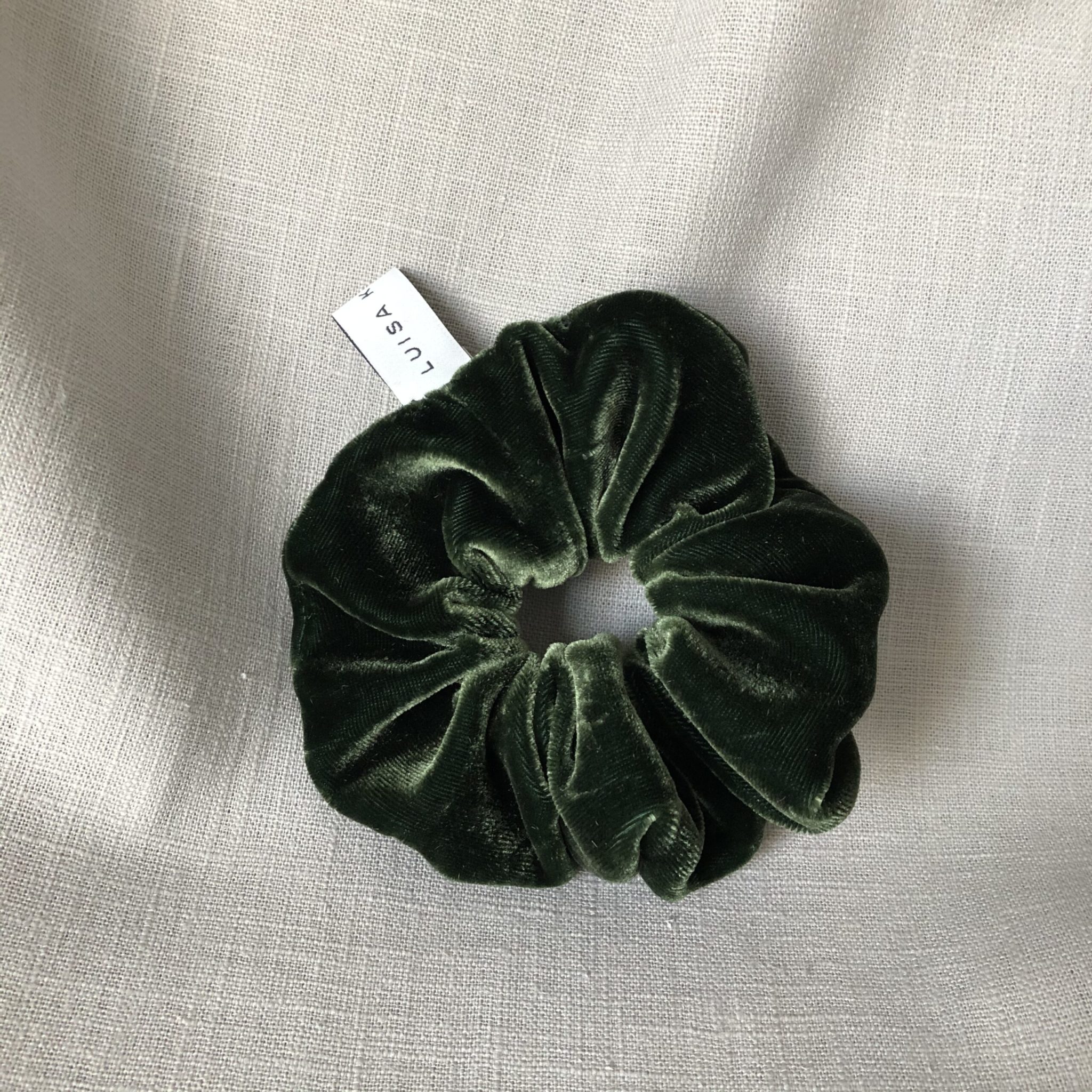 Scrunchie Samt Olivgrün