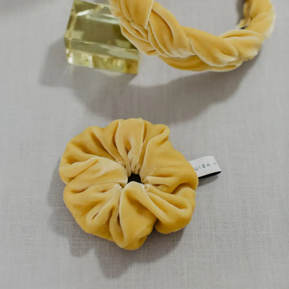Scrunchie Samt_gelb