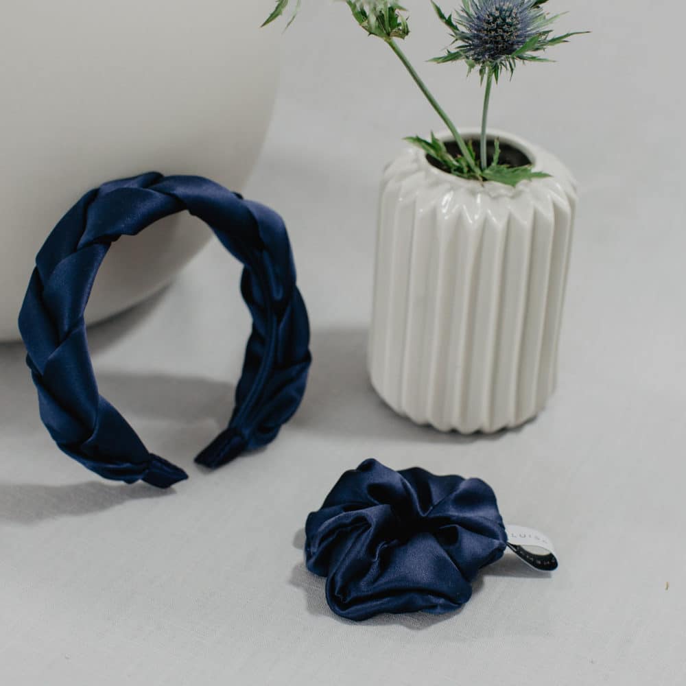 Scrunchie Satin Dunkelblau_2