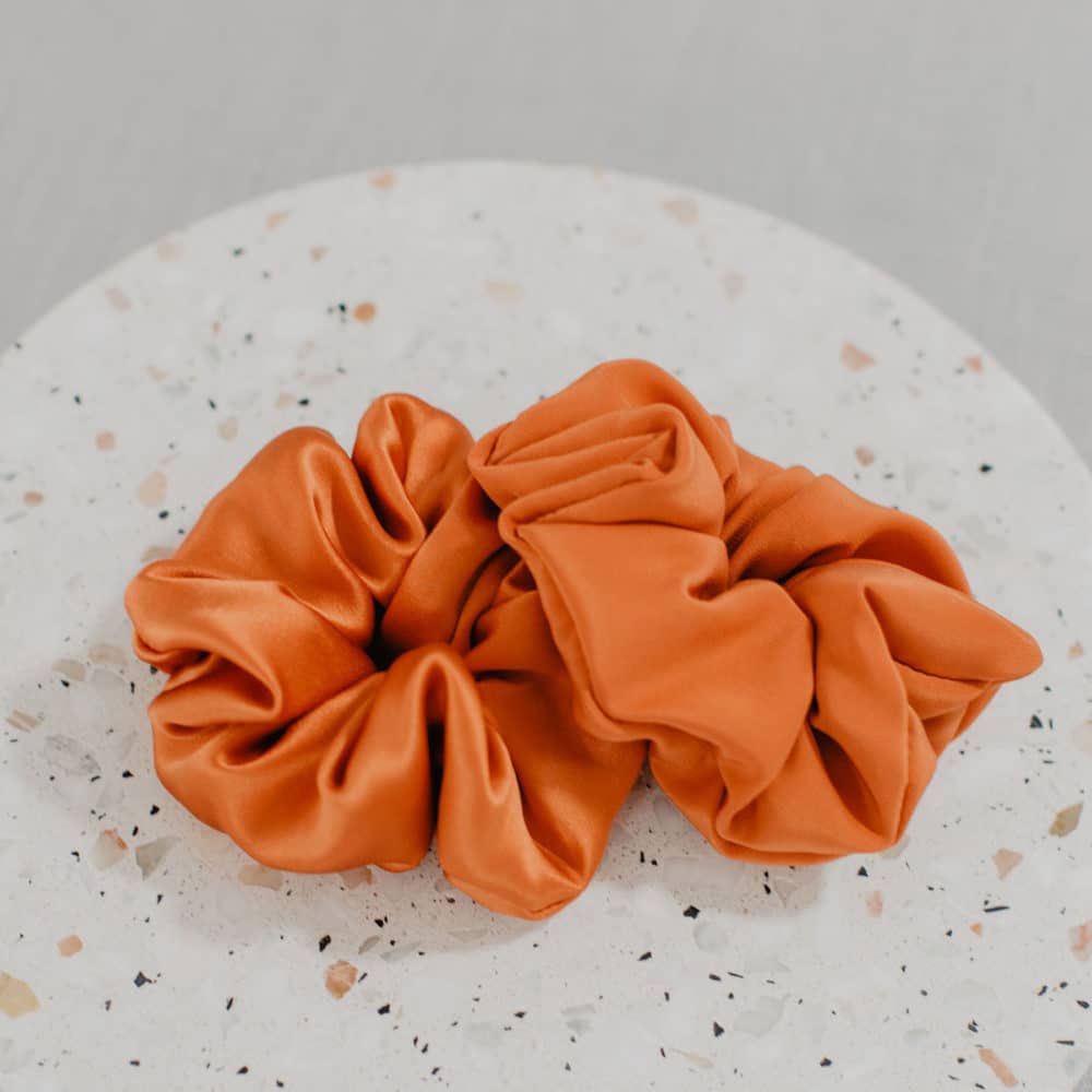 Scrunchie Satin Orange
