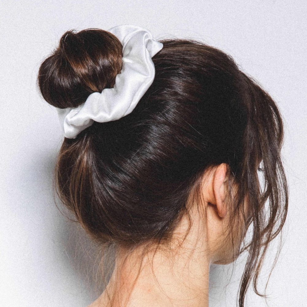 Scrunchie Satin Weiß_2