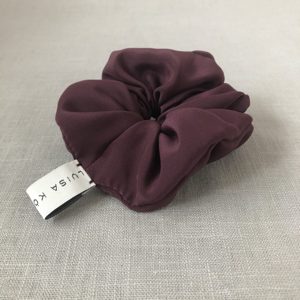 Scrunchie Satin-matt Aubergine