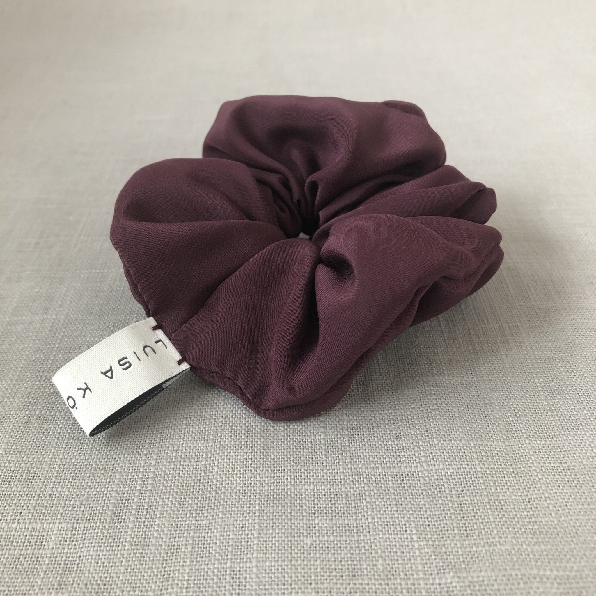Scrunchie Satin-matt Aubergine