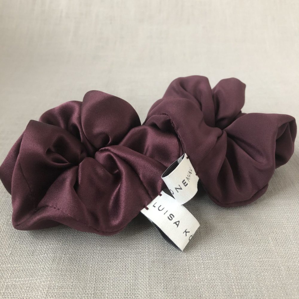 Scrunchie Satin-matt Aubergine_2
