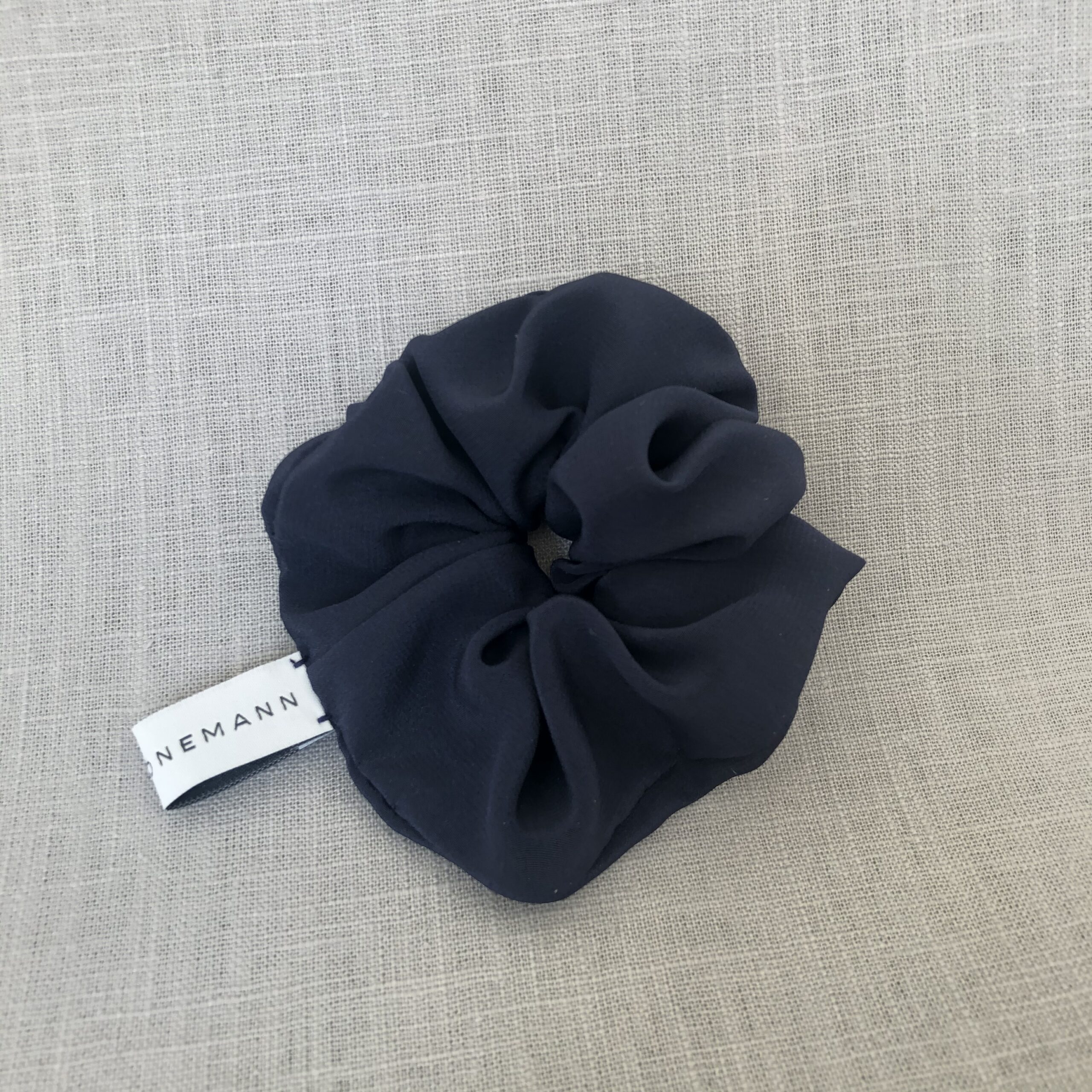 Scrunchie Satin-matt Dunkelblau