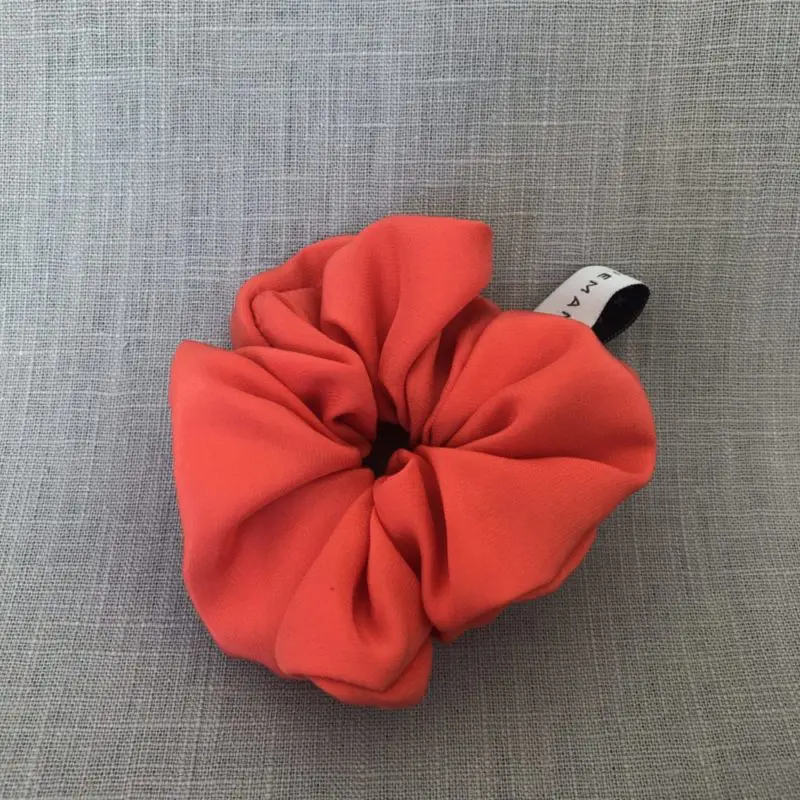 Scrunchie Satin-matt Korallenrot