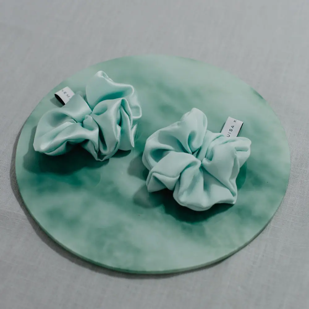 Scrunchie Satin-matt Mintgrün_2