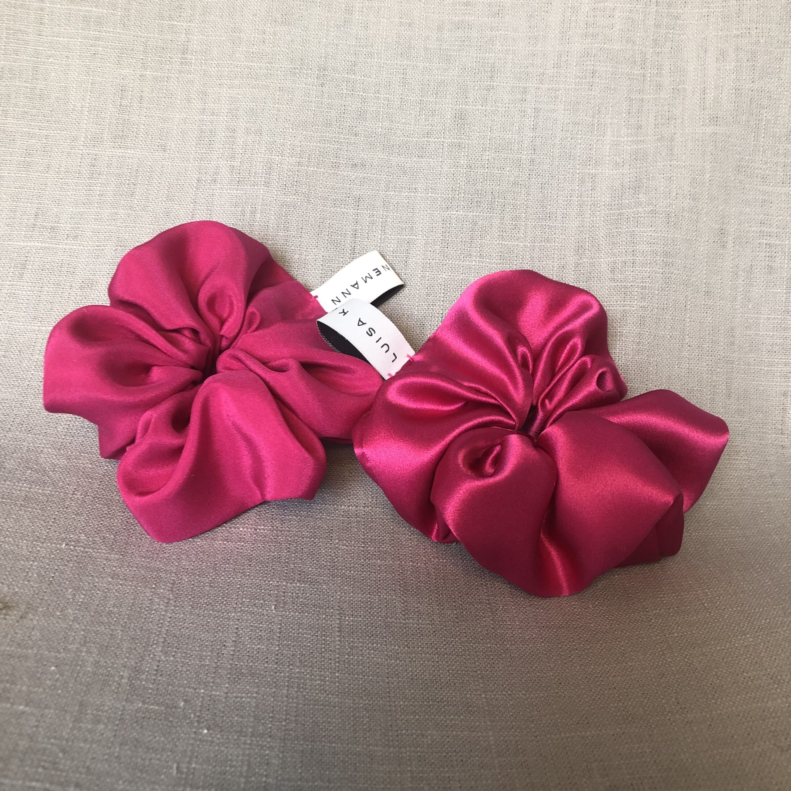 Scrunchie Satin-matt Pink_2