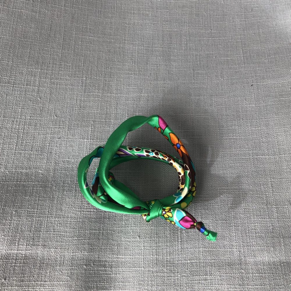 Seidenarmband Fleur verte