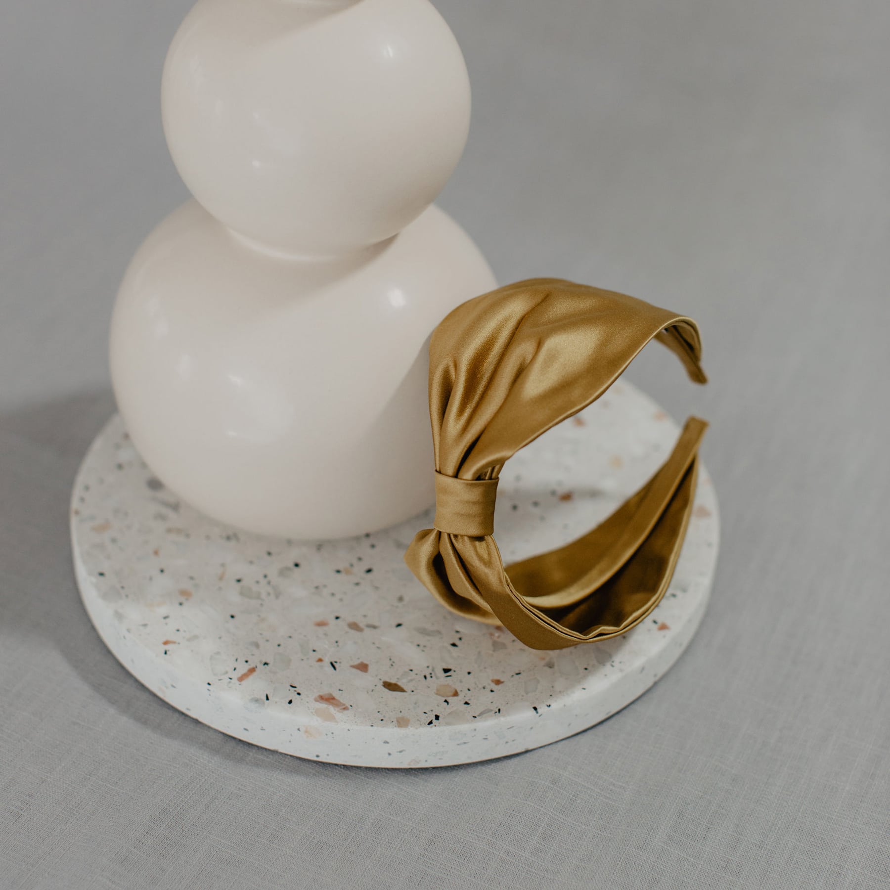 Haarreif mit Raffung in Gold