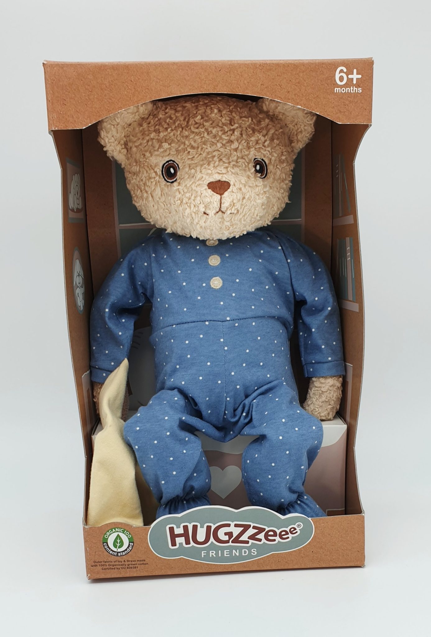 Kuscheltier Teddy, Schlafanzug Blau