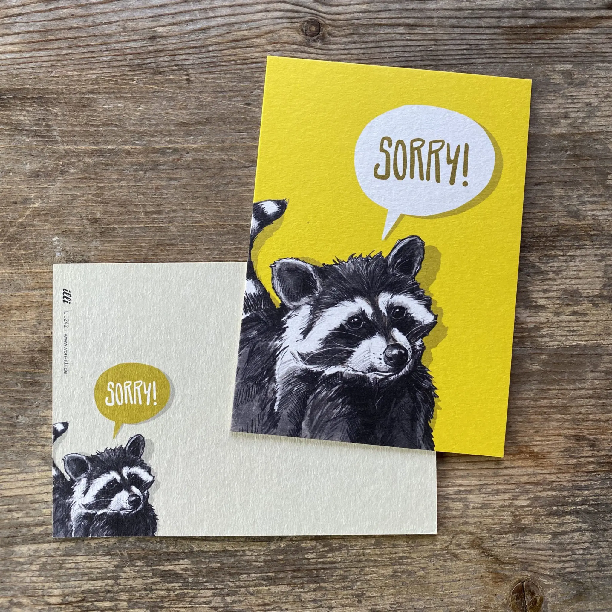 KYUTE Postkarte von illi SORRY KYUTE Postkarte von illi SORRY