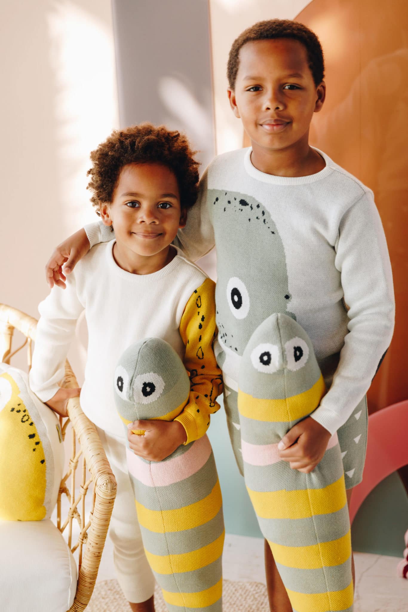 Pullover Giraffe Beige, Bio Baumwolle