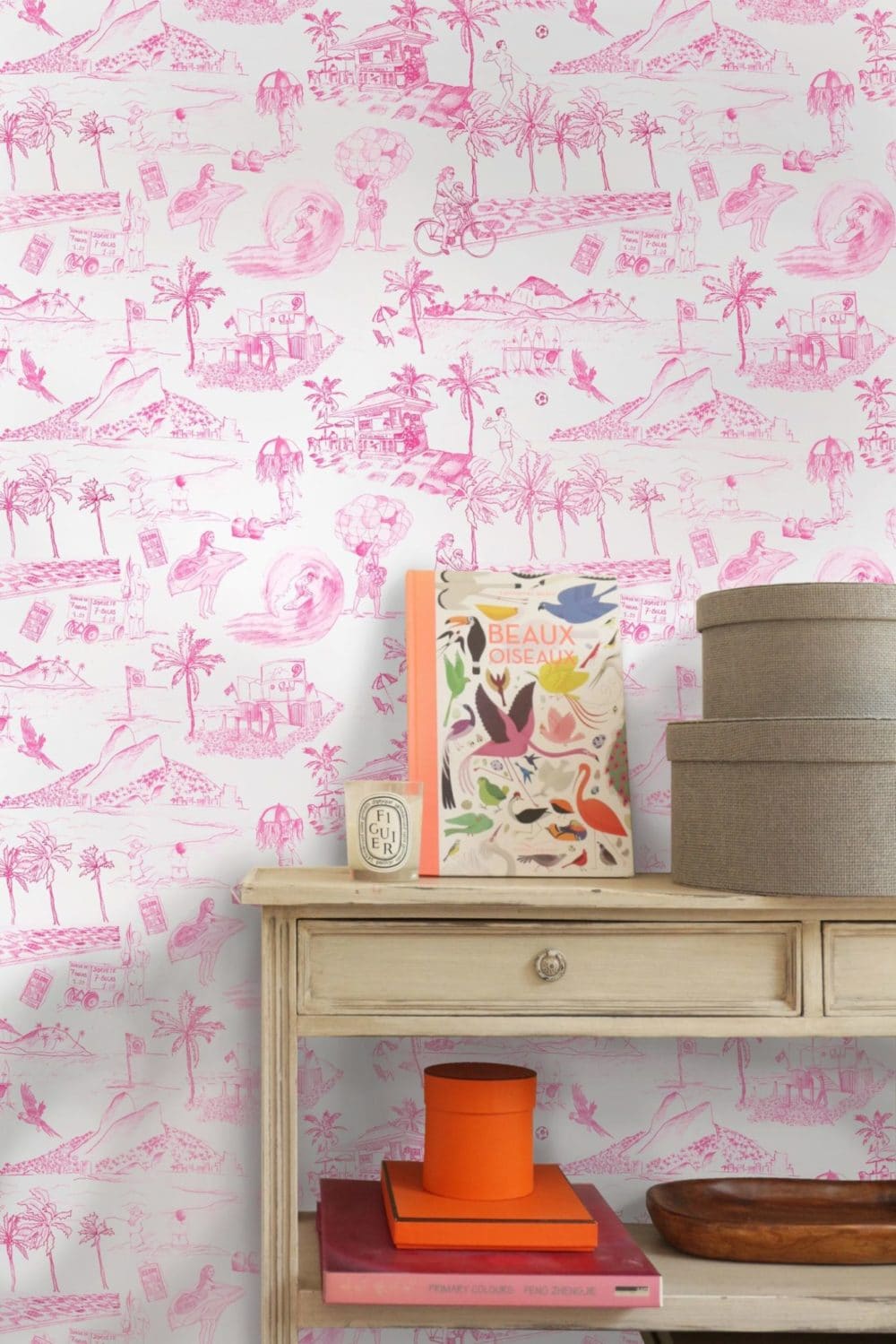 Tapete Ipanema, Toile Pink