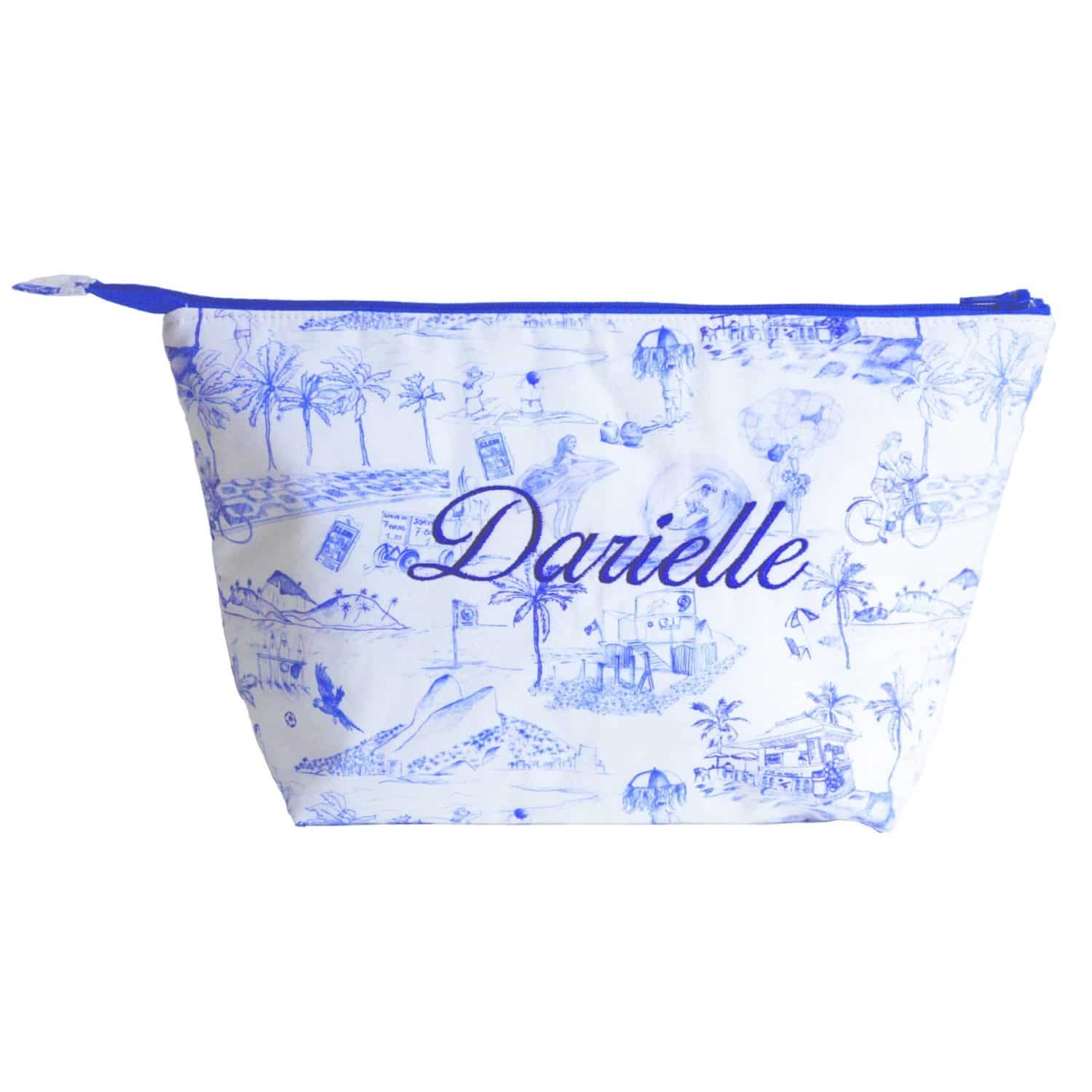 Personalisierte Kosmetiktasche Blue Toile, Ipanema