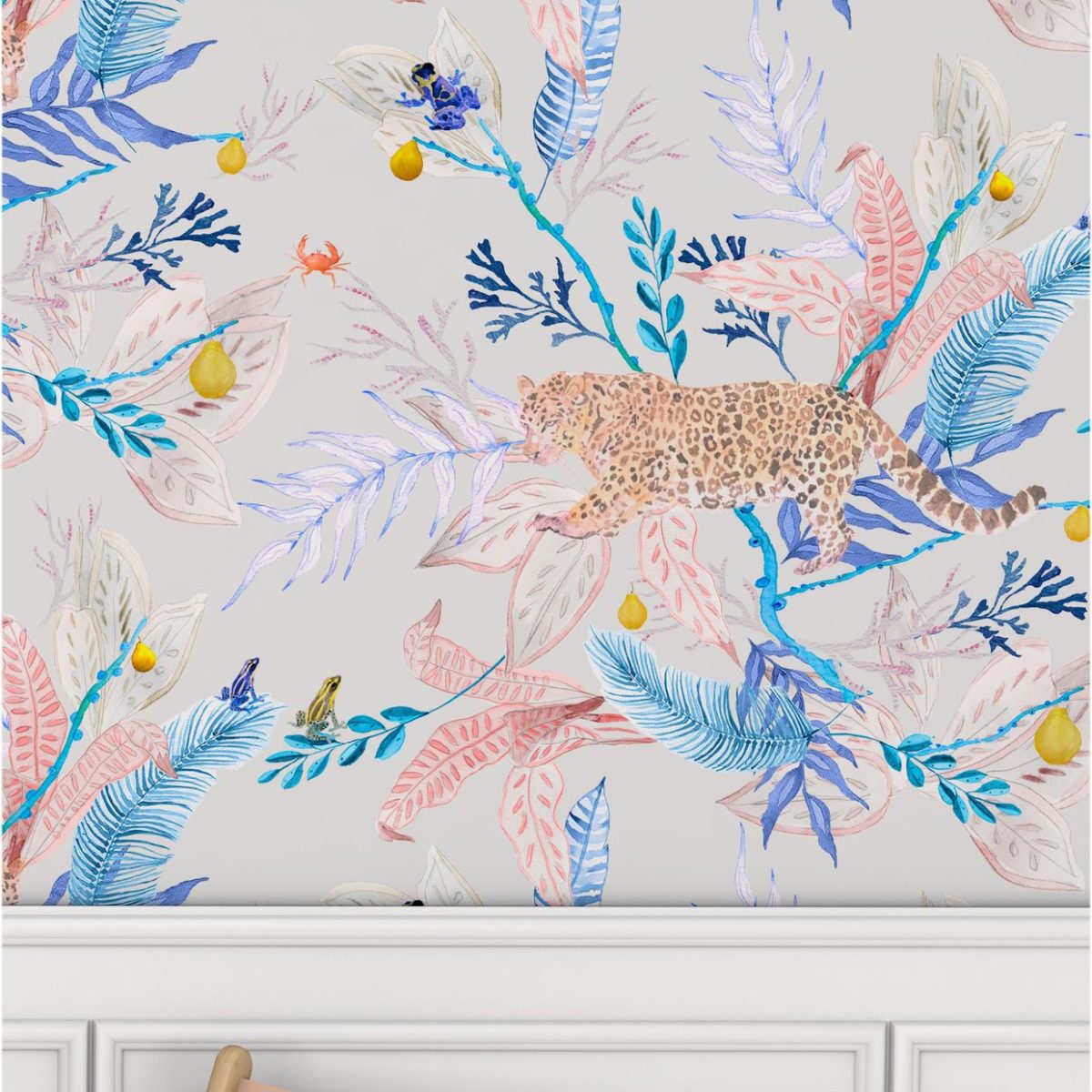 Tapete Orilla, Jaguar Coral&Blue